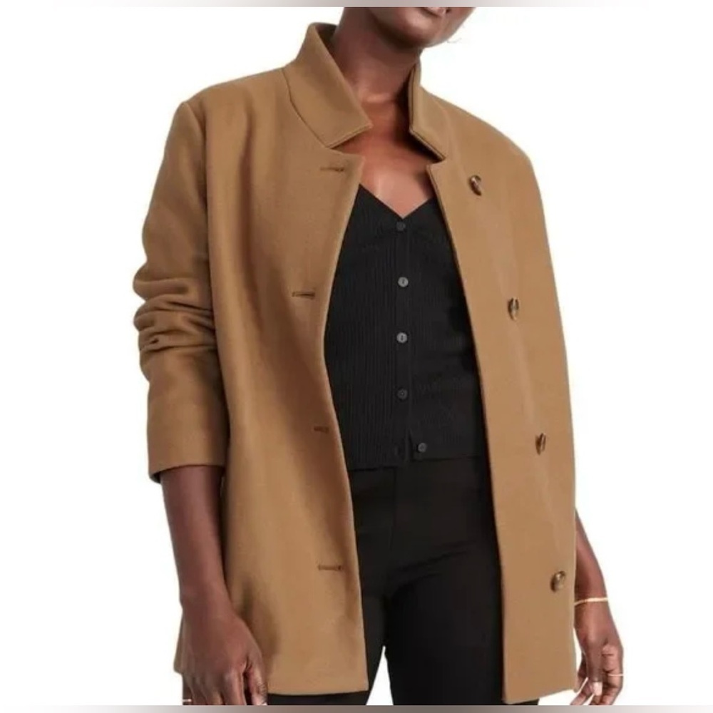 Old Navy Plus Size 4X Soft-Brushed Peacoat Brown TanCoat | New Winter Essential - Picture 5 of 7